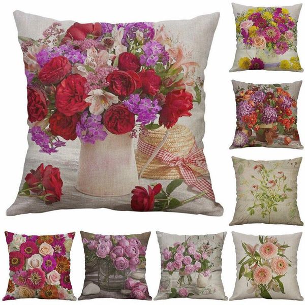 

pillow case plant cushion covers flowers cases nordic style home wedding decoration throw for sofa bed car