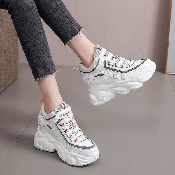

2021 Spring Women Chunky Sneakers Luxury Designers Platform Casual Shoes Woman Fashion Running Trainers Sexy Red Vulcanize Shoes, Gray