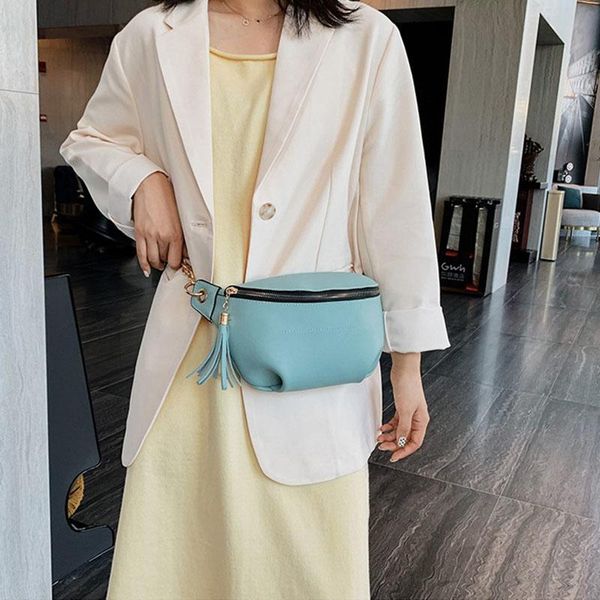 

large capacity women's waist bag designer luxury belt bags shoulder crossbody chest female fanny pack solid color hip purse