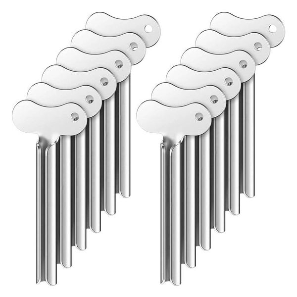 

-12 metal tube squeezer toothpaste roller paint squeeze gadget toothbrush holders