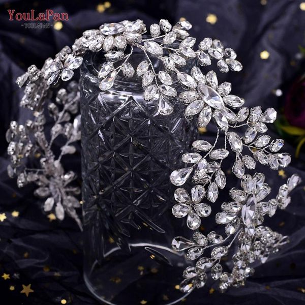 

hair clips & barrettes youlapan hp408 bridal tiara and crown rhinestone headband wedding accessories crystal headpiece jewelry for party, Golden;silver