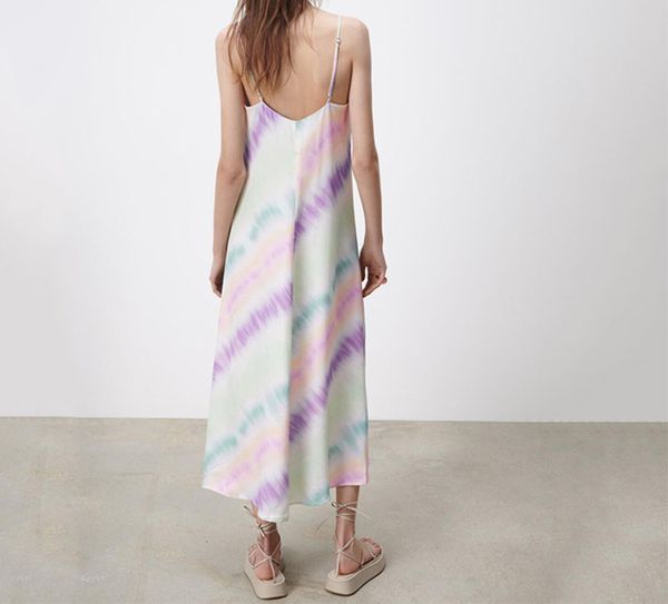 

fashion underwear tie dyed silk satin texture suspender vertical long, White;black