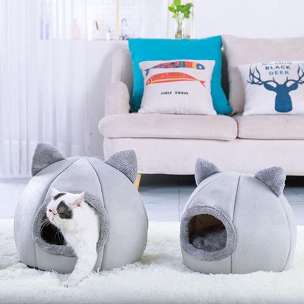 

dog long plush dounts beds pet kennel super soft fluffy comfortable cat bed house puppy cushion mat supplies & furniture