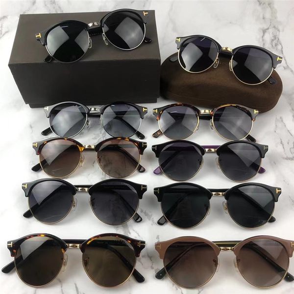 

designer sun men's and women's plate black full glasses frame tf5484, White;black