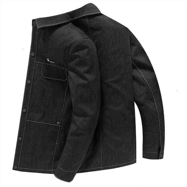 

2021 spring / summer casual et young men's lapel long sleeve slim trend, Black