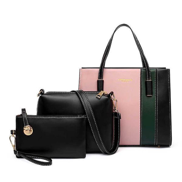 

bag women 2021 style child mother multi piece set fashion women's bag splicing single shoulder msenger handbag