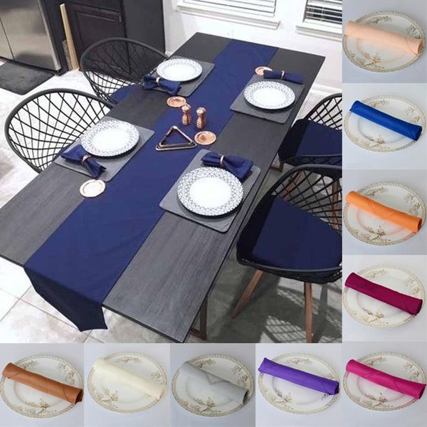 

mats & pads table napkin 48cm square polyester handkerchief cloth for wedding decoration event party el home supplies