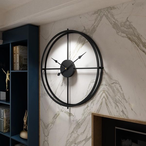 

wall clocks nordic large clock silent living room art luxury modern design creative reloj de pared home accessories