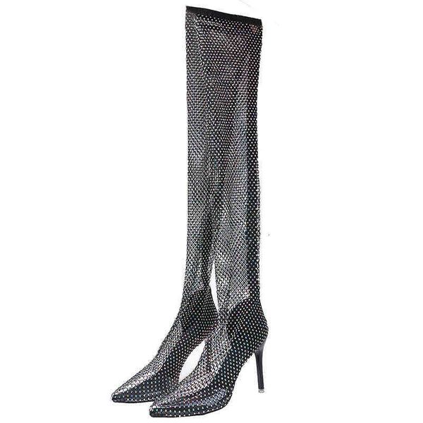 

2021 kardashian's same cool boots, high heel, thin back zipper, rubber sole, tube, over knee, diamond mh heels