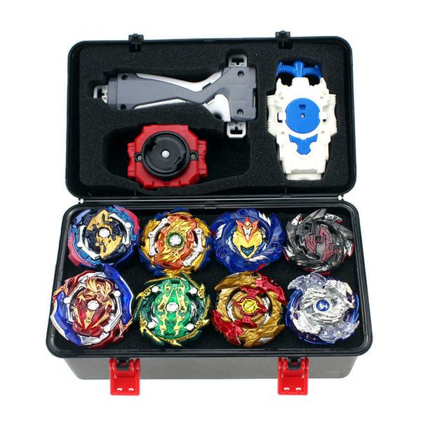 Tops Set Başlatıcılar Beyblades Oyuncaklar TOUCIE Metal Tanrı Patlama İplik Top Bey Bıçak Bıçakları Oyuncak Bay Blade Blads X0528