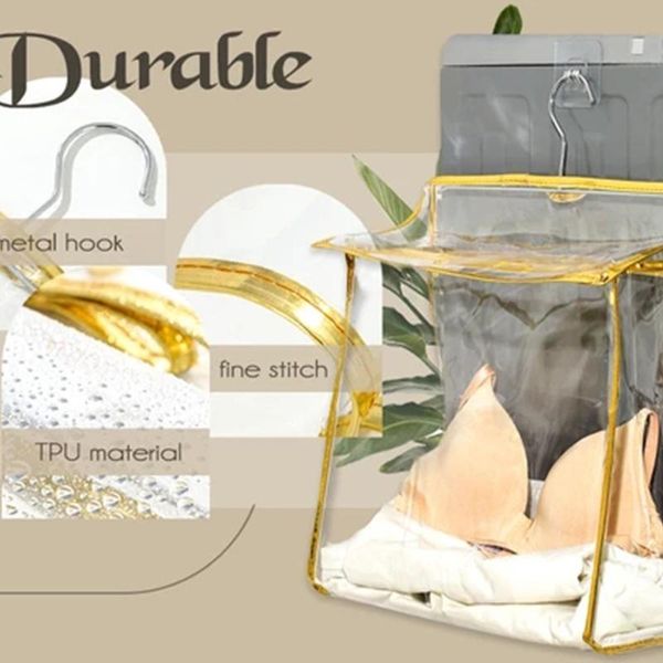 

storage bags clothes bag waterproof clear underwear organizer hanging pouch for bathroom dormitory travel saving packages