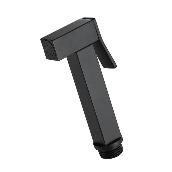 

solid brass square black bidet sprayer handheld shower head bath accessory set