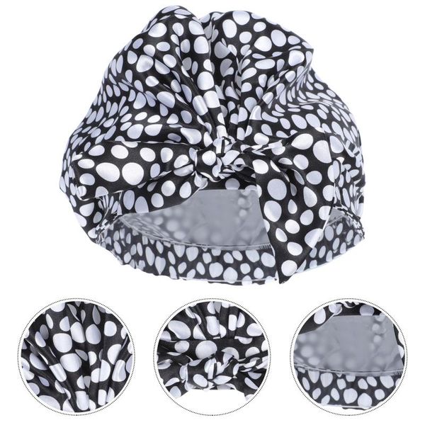

shower caps 1pc household sleep satin cloth hat pe waterproof bath supply