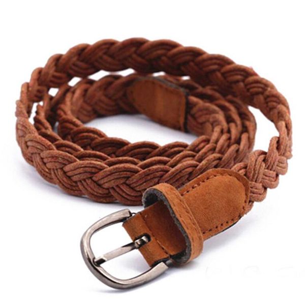 

belts women elastic cinch belt wide stretch waist band rope braid, Black;brown