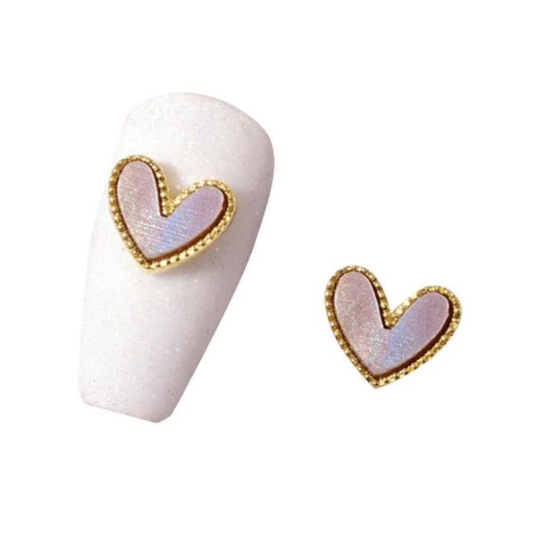 

pcs/set delicate peach love heart diy nail art decorations jewelry ornaments drills rhinestone design manicure v8u9, Silver;gold