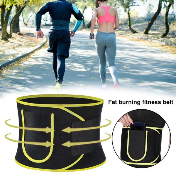 

adjustable fat burning fitness belt sports sauna abdominal support back waist exercise tools, Black;gray