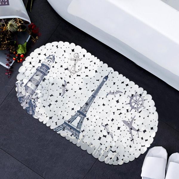 

bath mats pvc shower mat nonslip floor lighthouse anti-slip bathroom