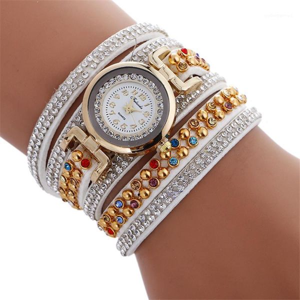 

fashion leather bracelet watch women luxury full crystal quartz wristwatch 100pcs/lot wristwatches, Slivery;brown