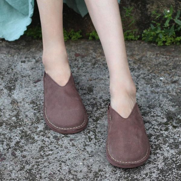 

slippers women genuine leather outside slides round-toe sewing footwear summer flat with low heels handmade shoes for 19, Black