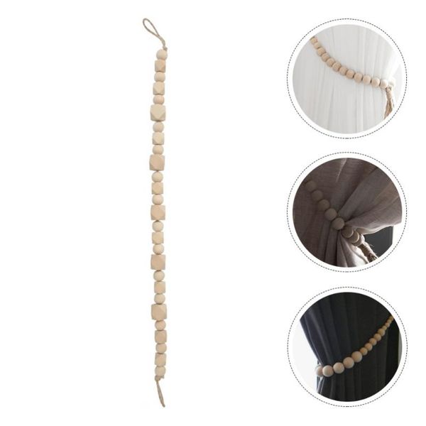 

wooden bead tieback rope nordic style curtain & drapes