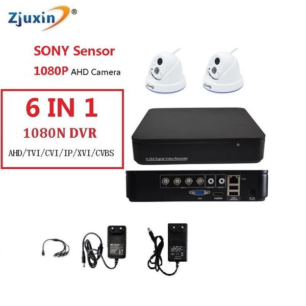 

1080n ahd dvr kit 1080p sony sensor plastic dome indoor security camera use 3.6mm len with 1pcs array led cctv systems