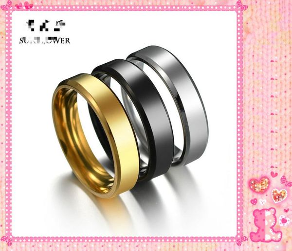 

cluster rings stainless steel color smooth mirror men's ring titanium confident enthusiasm, Golden;silver