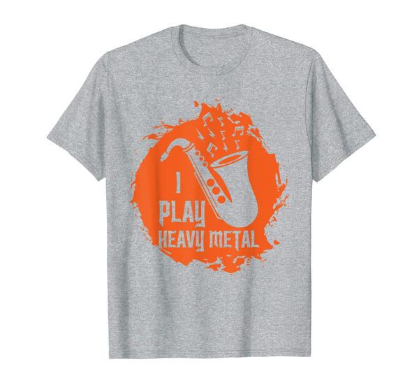 

saxophone heavy metal band musician music saxo fan gift t-shirt, White;black