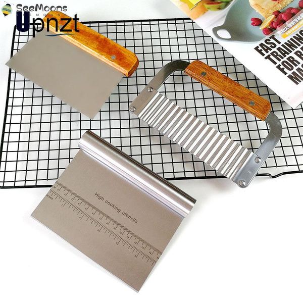

baking & pastry tools durable stainless steel pizza dough fondant scraper cutter cake spatulas cutters tough kitchen tool accessories