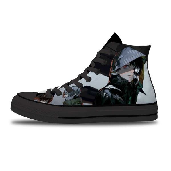 

tokyo ghoul japanese cartoon anime diy printed running non-slip for men's trend sports shoes