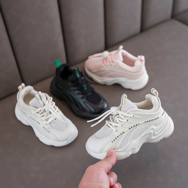 

girls athletic kids shoes children sneakers girl boys footwear childrens spring autumn sports students running shoe b8057, Black