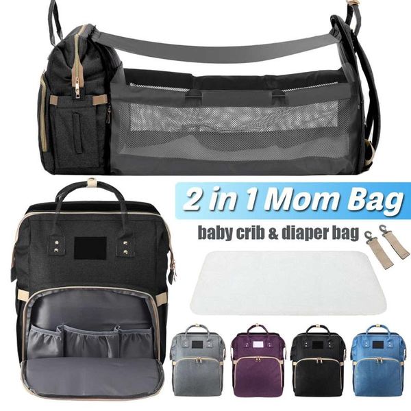 

diaper bags 4 in 1 multifunctional baby bag backpack bed crib sleeping for travel pad stock
