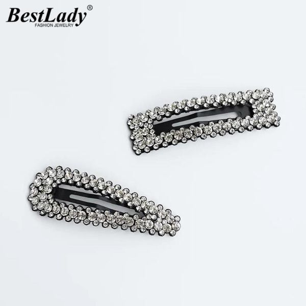 

hair clips & barrettes lady korean pack of bejweled pins bijoux for women cute crystal shiny accessories jewelry girl gift, Golden;silver