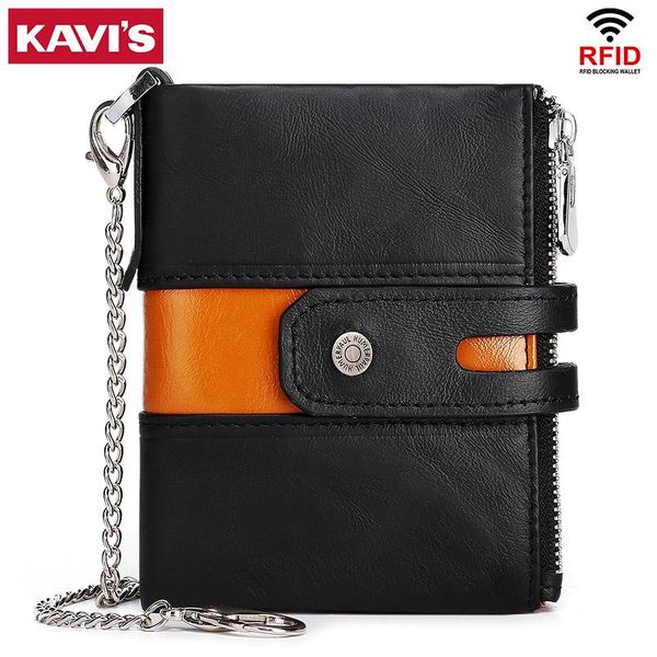 

wallets kavis leather men wallet zipper coin purse small mini card holder portomonee portfolio male money bag walet pocket boys gift, Red;black