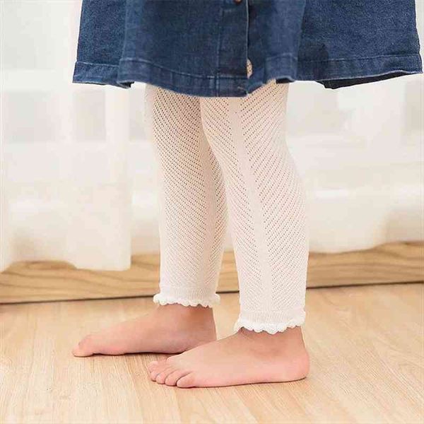 

baby girl legging infant knitted cotton mesh kids solid color cropped pant breathable summer children fashion, Blue
