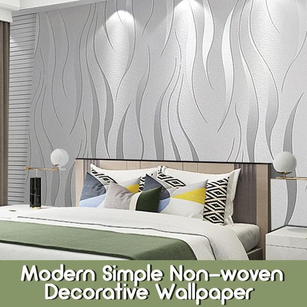 

wallpapers 3d non-woven waterproof textured wallpaper beige background stripes plain solid color grey wall paper roll home decoration