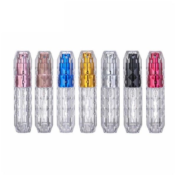 

storage bottles & jars 5ml portable mini diamond transparent refillable perfume bottle spray pump empty cosmetic containers atomizer for tra