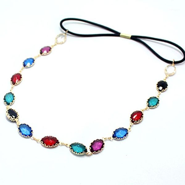 

headwear accessory princess elastic gifts fashion charm birthday oval shape wedding stone hair band1
