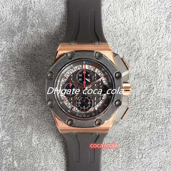 

jfactory 3 style edition watch 44mm 26568pm cal.3120 chronograph movement automatic mens watch watches wristwatches, Slivery;brown