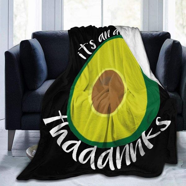 

It's an Avocado Throw Blanket Ultra-Soft Fleece Bed Blanket Anti-Allergic Warm Bed Throws for Sofa Office-50x40in