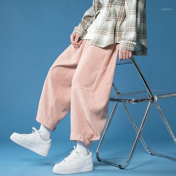 

men's pants legible 2021 spring autumn casual men loose harem pant man solid, Black