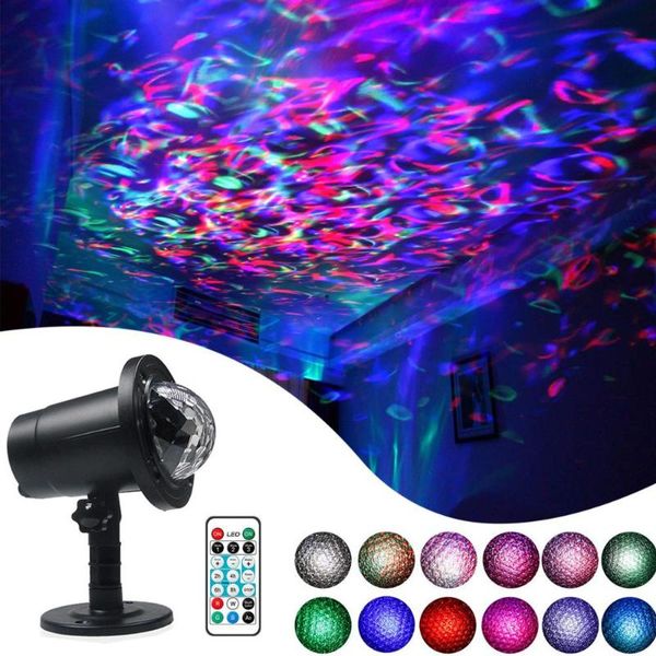 

christmas projector lights ocean wave lamp water ripple effect stage with remote for garden wedding party disco lawn lamps