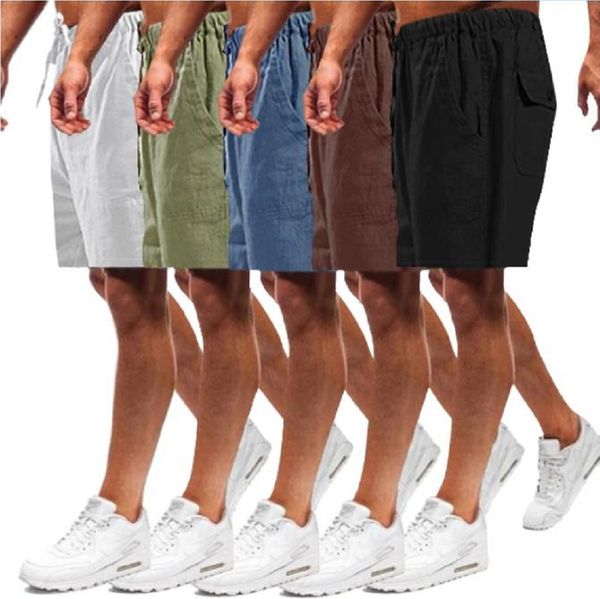

men's shorts 2021 linen large size poet, White;black