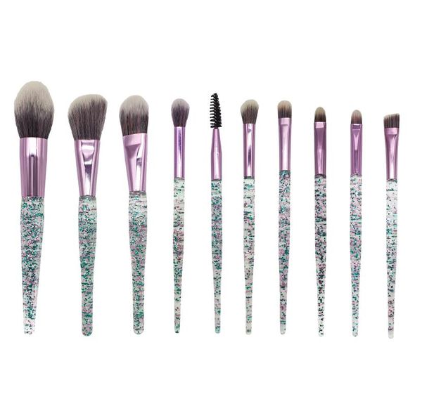 

makeup brushes 10pcs set eye shadow foundation powder eyeliner eyelash lip make up brush cosmetic beauty tool kit