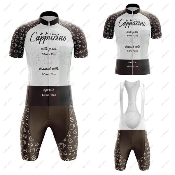 

racing sets men's cycling jersey bicycle short sleeve clothing bike maillot bib shorts cappuccino theme, Black;blue