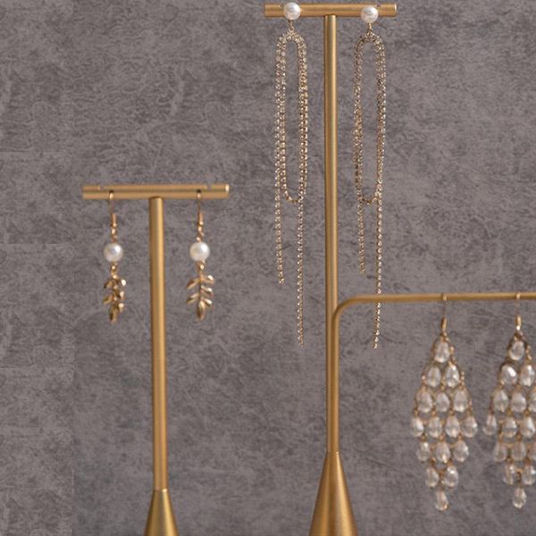 

jewelry pouches, bags luxury 2pcs/set metal earrings bracelets pendants jewellery storage stand microfiber velvet display window props, Pink;blue