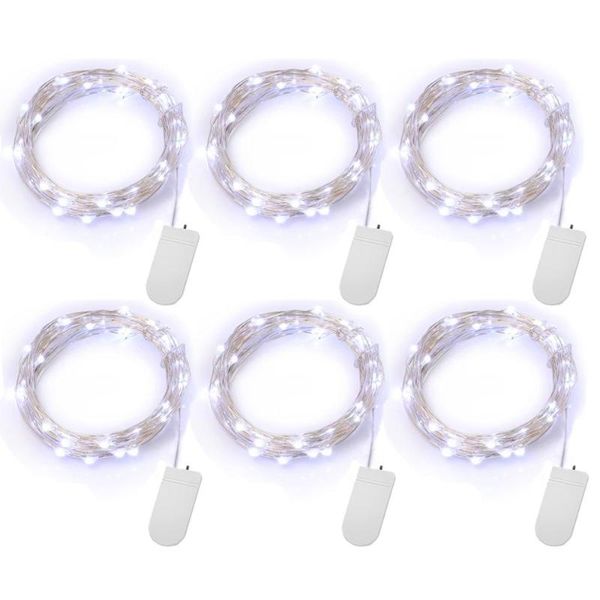 

strings 6 pack fairy lights battery operated string light 2m 20leds white firefly starry lamps for costume wedding easter party