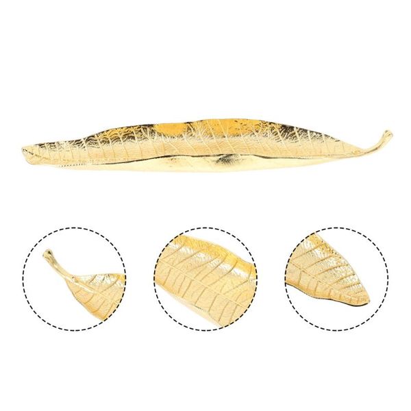 

fragrance lamps vintage incense censer household bodhi leaf stick holder (golden)