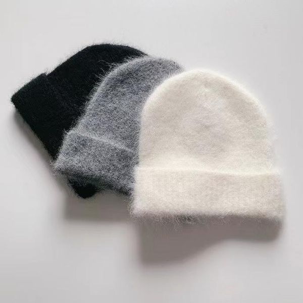 

beanies ladies plush hat wool blend fashion keep warm casual wild women