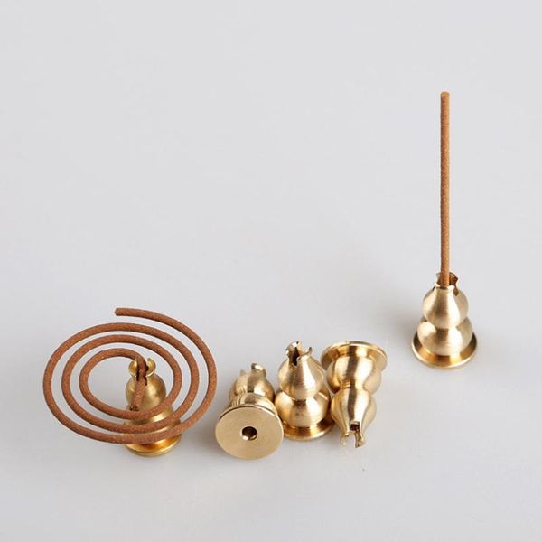 

brass gourd incense holder for thick handmade tibetan coil/sticks home decoration decors fragrance lamps