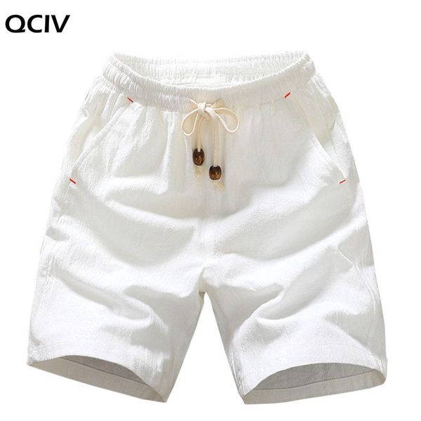 

summer cotton shorts loose men's casual short joggers black white drawstring waist men plus size 4xl 5xl, White;black